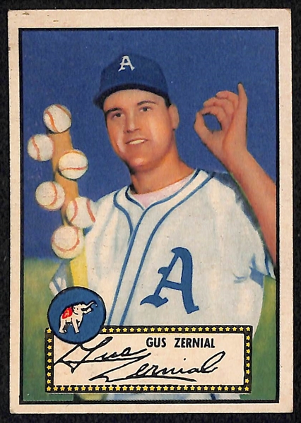 Lot of 5 1952 Topps Baseball Cards w. Gus Zernial