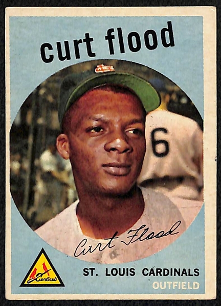 Lot of 85 1959 Topps Baseball Cards w. Curt Flood