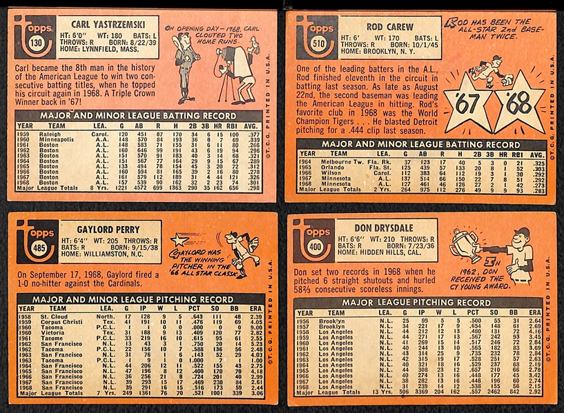 Lot of 75 1969 Topps Baseball Cards w. Carl Yastrzemski