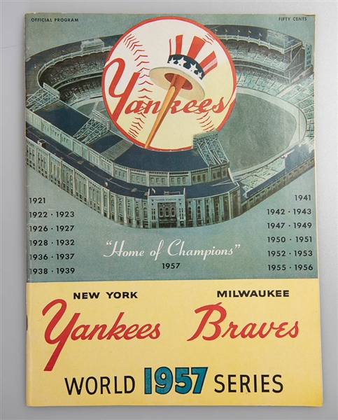 Vintage Baseball Magazine Lot w. 1957 World Series Program