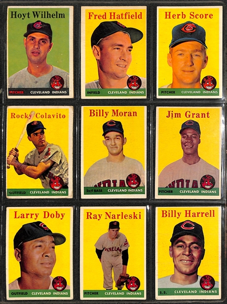 Lot of 507 Indians Cards 1955-1980