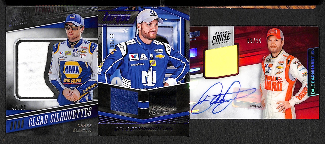 Lot of 21 NASCAR Autograph/Relic/Numbered Cards w. Dale Earnhardt Jr Auto Relic