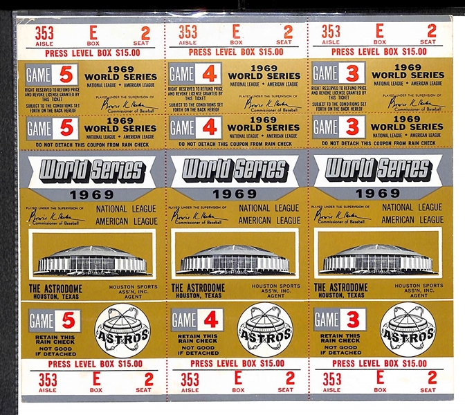 Lot of 15 World Series Tickets w. Rick Dempsey Signed 1983