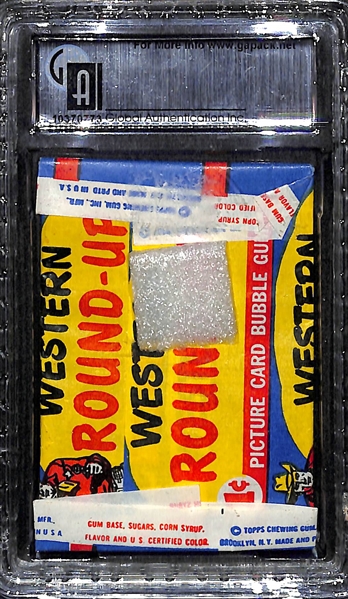 1956 Western Round-Up Unopened Non-Sports  Western Wax Pack (Slabbed/Graded 8 NM/Mint by GAI)