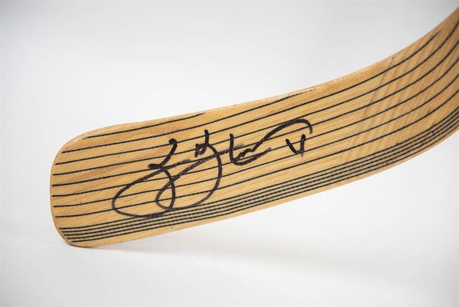 Scott Stevens Signed Hockey Stick  - JSA Auction Letter