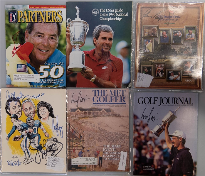 Lot of 22 Golf Signed Magazines & Booklets w. Sports Illustrated & Betsy King & Nancy Lopez - JSA Auction Letter