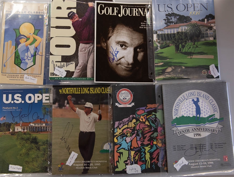 Lot of 20 Golf Signed Magazines & Booklets w. Sports Illustrated & Gary Player & Jim Furyk - JSA Auction Letter