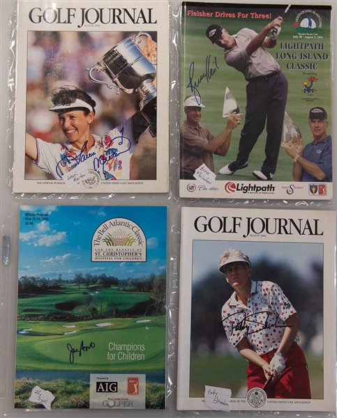Lot of 20 Golf Signed Magazines & Booklets w. Sports Illustrated & Gary Player & Jim Furyk - JSA Auction Letter