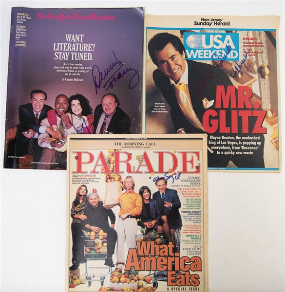 Lot of 13 Entertainment Signed Magazines & Booklets w. Garth Brooks, Wayne Newton, Jerry Mathers, More! - JSA Auction Letter