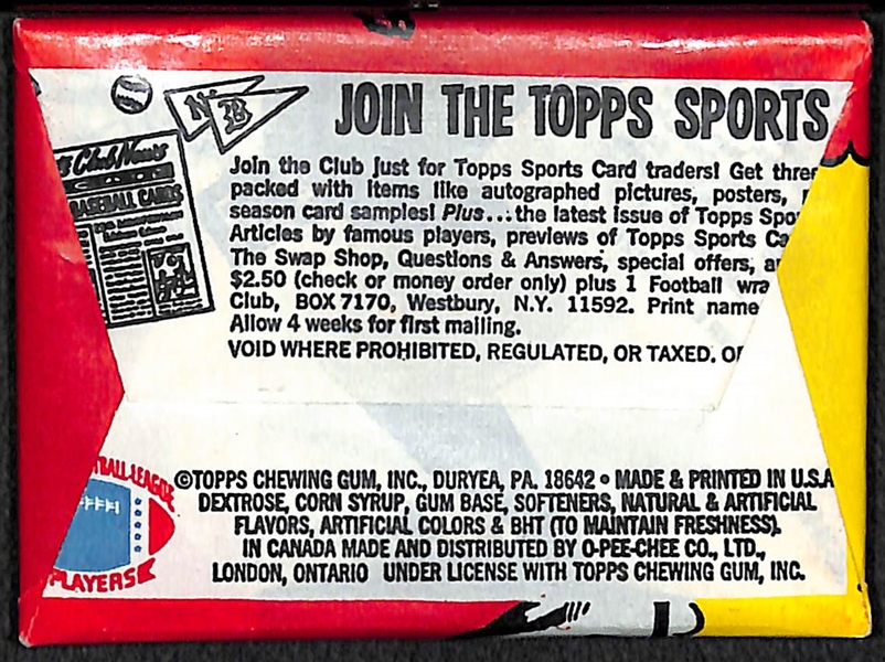 1975 Topps Football Unopened Wax Pack