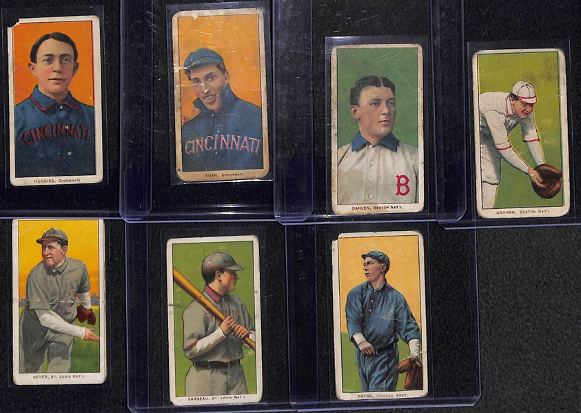  Lot of 7 - 1909 T206 Cards w. Miller Huggins (Portrait)