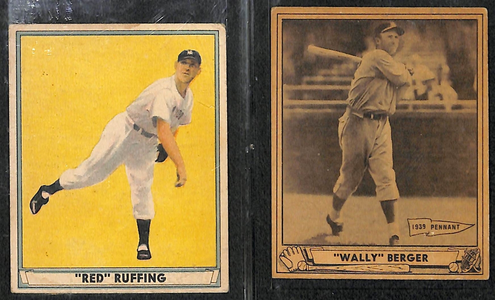 Lot of 5 1941-41 Playball Baseball Cards w. Chuck Klein