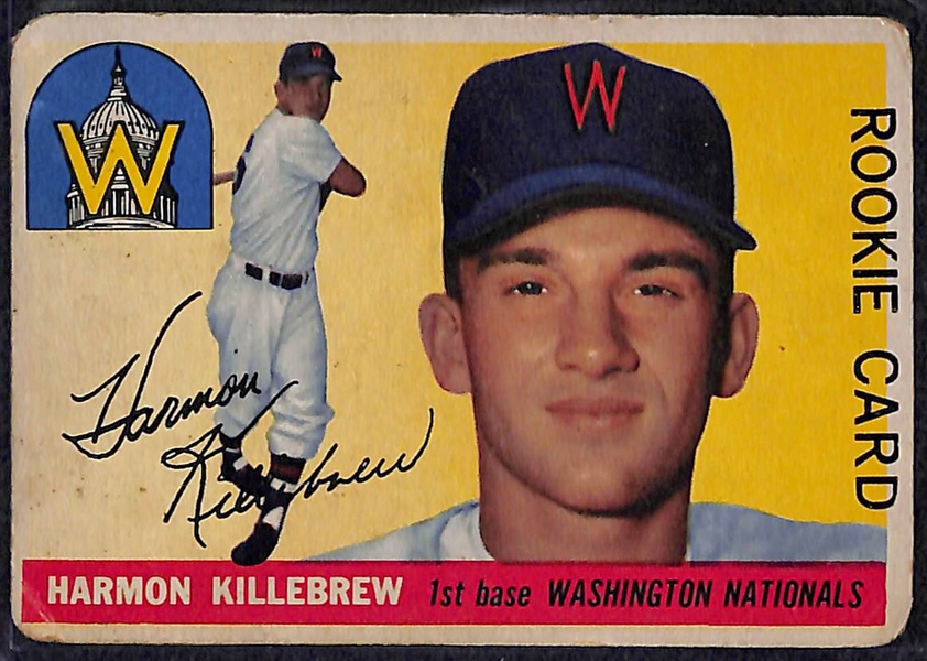 Lot of 5 1955-56 Topps Baseball Cards w. Harmon Killebrew RC