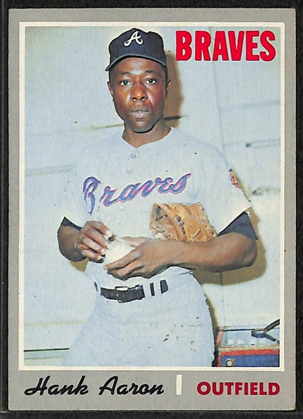 Lot of 34 1970-1971 Topps Baseball Cards w. Hank Aaron