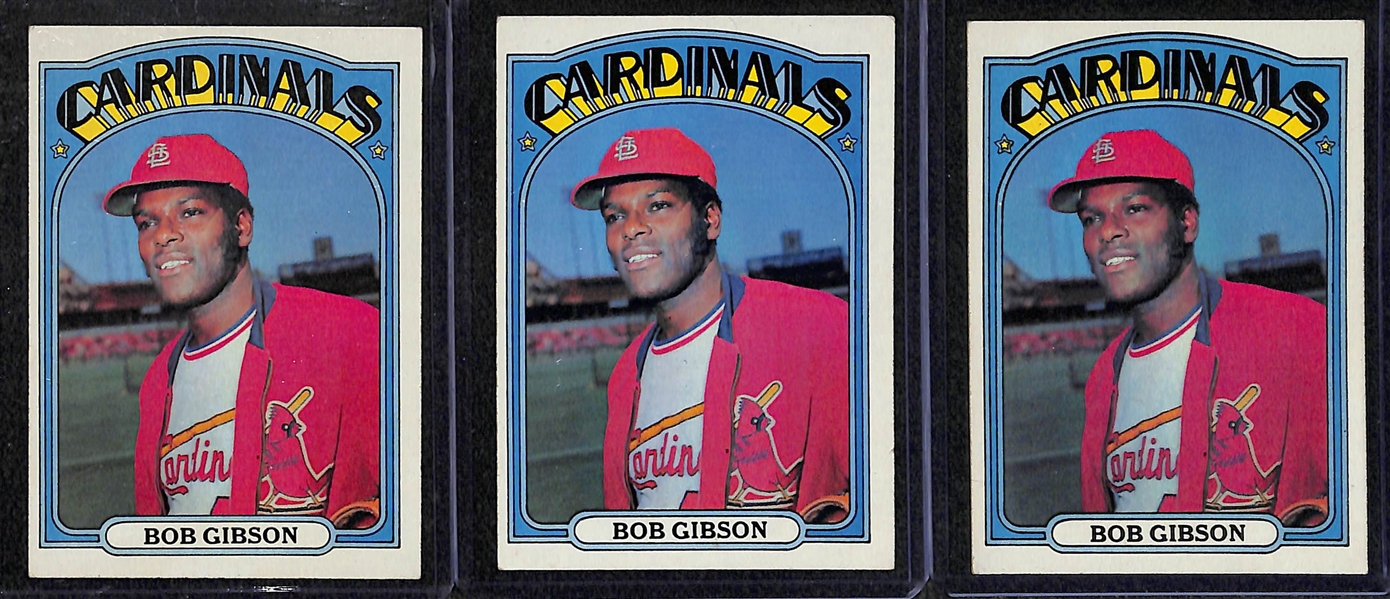 Lot of 33 1972-1973 Topps Baseball Cards w. Hank Aaron