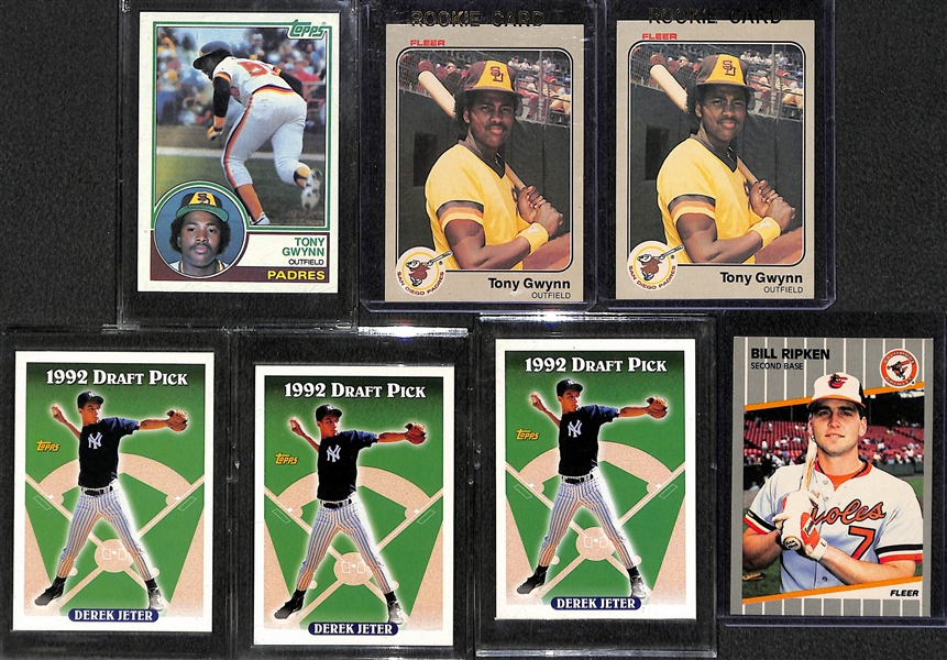 Lot of 95 Assorted Baseball Cards 1983-1995 w. Tony Gwynn Rookie
