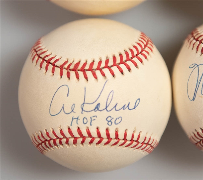 Lot of 4 Baseball HOF Signed Baseballs w. Mazeroski & Kaline - JSA Auction Letter