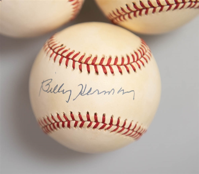 Lot of 3 HOF Signed Baseballs w. Mathews & Dandridge - JSA Auction Letter