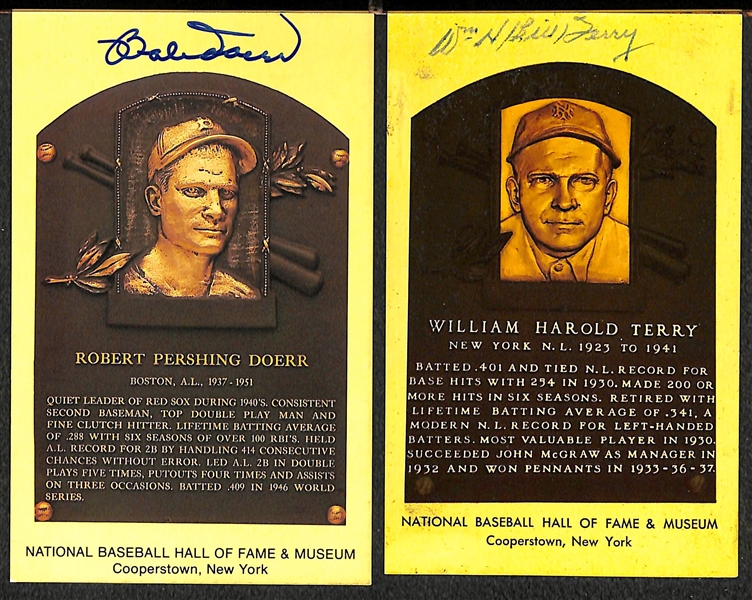 Lot of 11 Signed Baseball HOF Plaque Cards w. Marquard & Dickey - JSA Auction Letter
