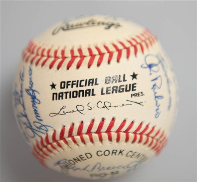 Brooklyn Dodgers Signed Baseball w/ 24 Autographs inc. Duke Snider, Podres, Erskine - JSA Auction Letter