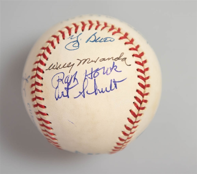 1952-1953 NY Yankees WS Champions Signed Baseball (Berra, Ford, and 9 Others)  - JSA Auction Letter
