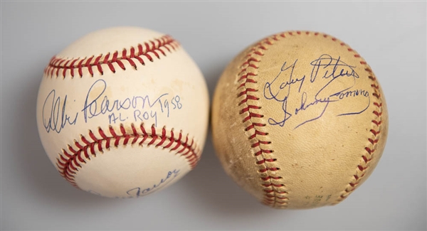 Lot of (2) Multi-Signed Team Baseballs - 1958 Washington Senators (2 autos) and 1959 Chicago White Sox (3 autos)  - JSA Auction Letter