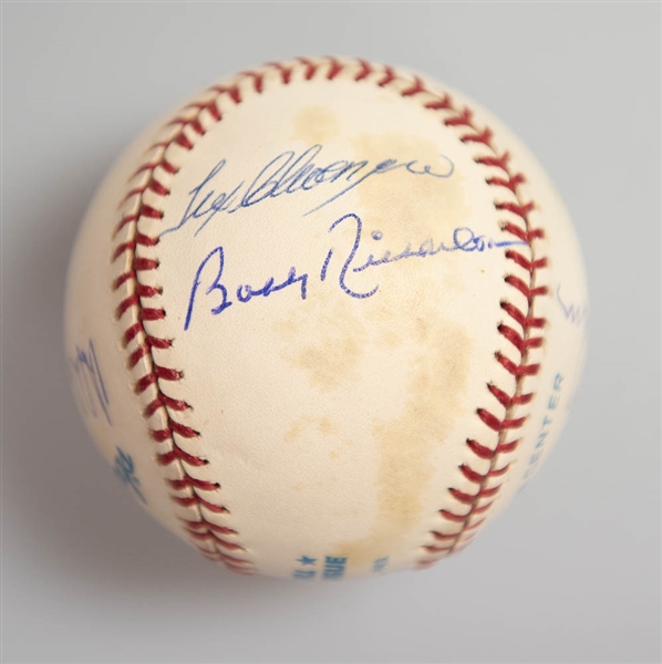 1961 New York Yankees World Series Champions Team-Signed Baseball (6 Autographs) w. Bobby Richardson - JSA Auction Letter