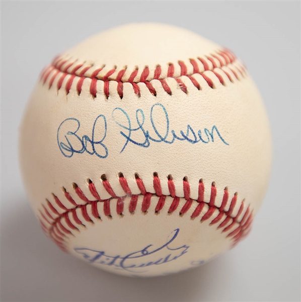 1964 St. Louis Cardinals World Champion Team Signed Baseball (5 autographs inc. Bob Gibson)  - JSA Auction Letter