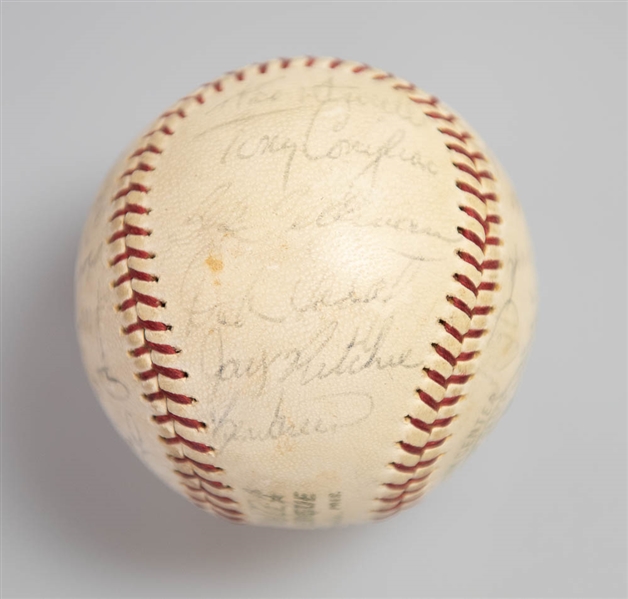 1965 Boston Red Sox Team Signed Baseball (26 Autographs with Carl Yastrzemski) - Official Reach Joe Cronin OAL Baseball  - JSA Auction Letter