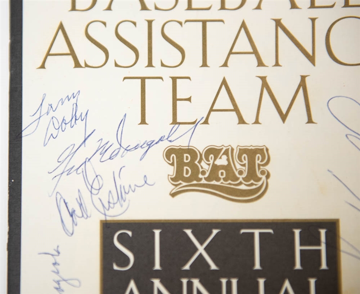 Baseball Signed Dinner Booklet w. Sandy Koufax  - JSA Auction Letter