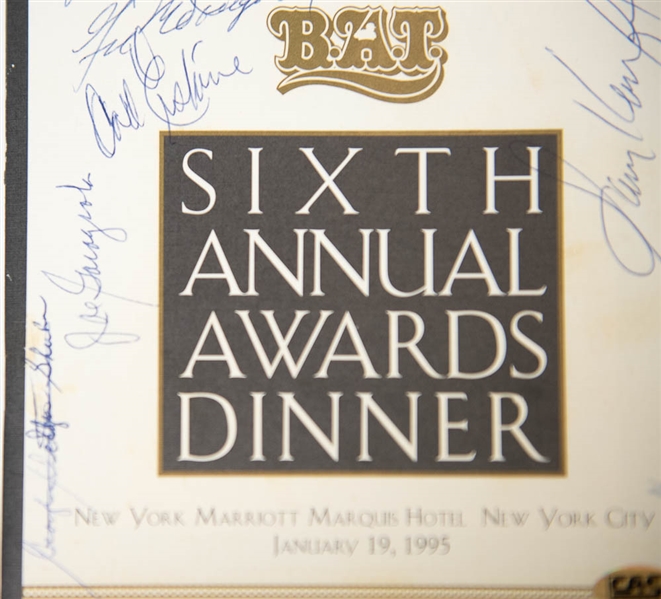 Baseball Signed Dinner Booklet w. Sandy Koufax  - JSA Auction Letter