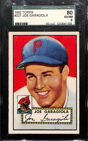 1952 Topps #227 Joe Garagiola SGC 6