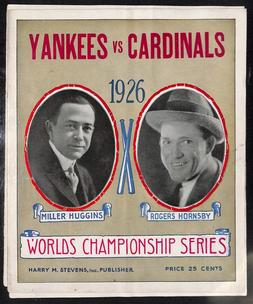 1926 Yankees vs. Cardinals World Series Program (Loose Cover)
