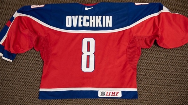 Lot of 10 Assorted Hockey Jerseys w. Russian (Some Show Signs of Wear) w. Gretzky & Ovechkin
