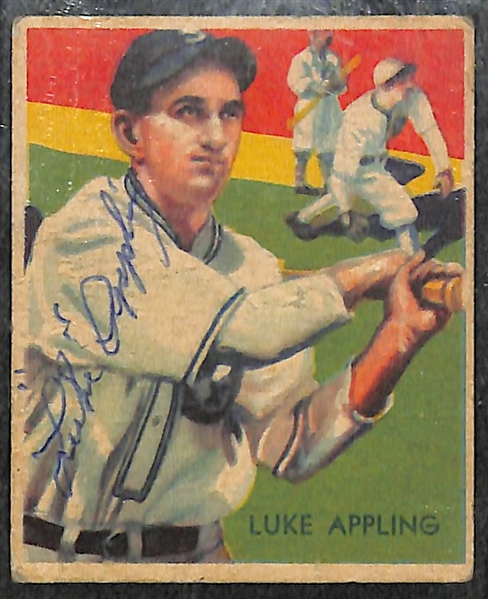 1934 Luke Appling Signed National Chicle Baseball Card w/ JSA LOA