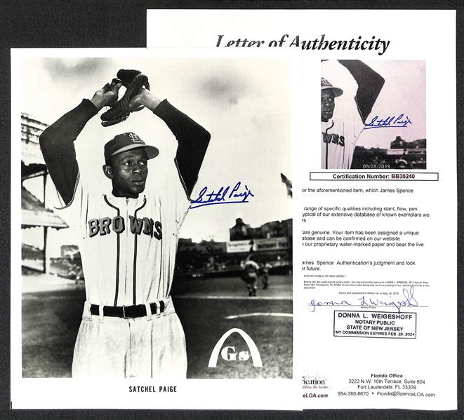 Lot Detail - Satchel Paige Signed St. Louis Browns Gateway 8x10 Photo w/  JSA LOA