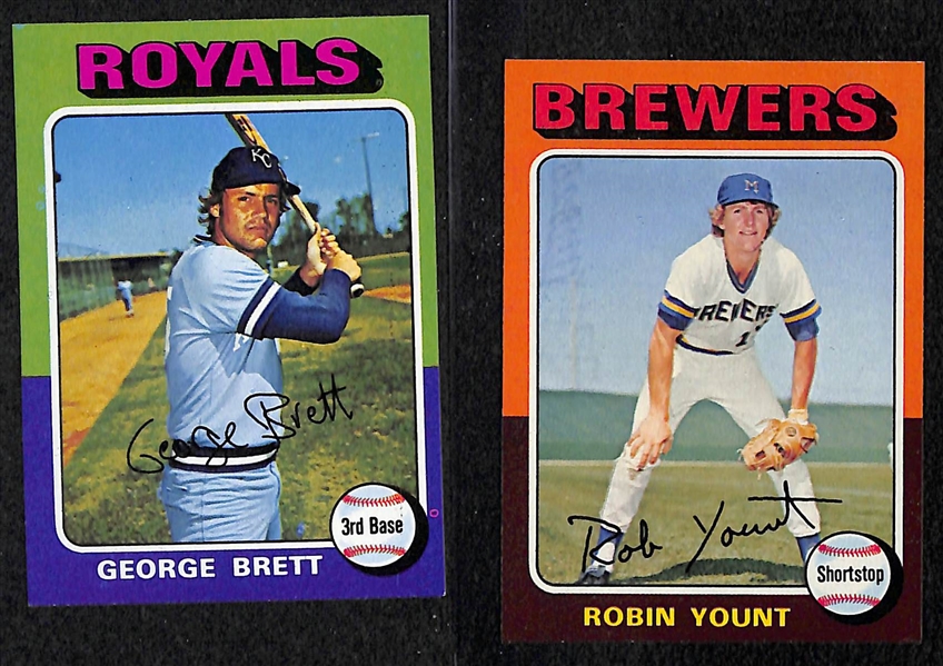 1975 Topps Baseball Card Complete Set w. George Brett & Robin Yount Rookie Cards