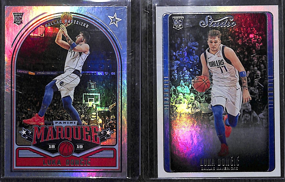 Lot of 36 Basketball Autograph & Refractor Cards w. Luka Doncic