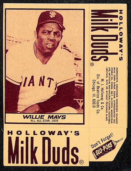 1971 Milk Duds Partial Box (Willie Mays) 