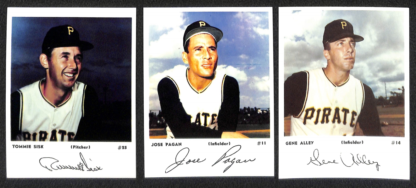 1968 Pittsburgh Pirates Series A Team Mini Photo Set (12) w/ Clemente and Bunning