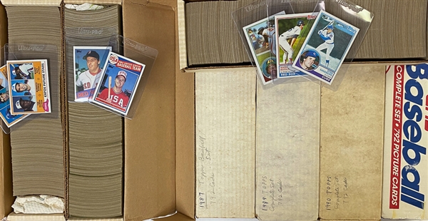 Lot of (8) Topps Baseball Card Sets inc. 1981 (726 Cards), 1983 (792 Cards), 1985 (792 Cards), 1987 (792), 1989 (792), & (2) 1990 (792).