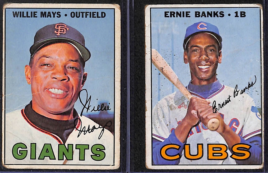 Lot of 350 1967 Topps Baseball Cards w. Clemente & Rose