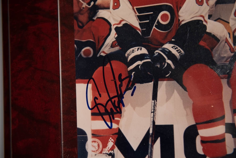 Eric Lindros & John LeClair Signed Photo Plaque 12x15