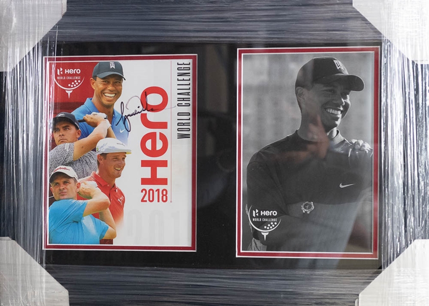Tiger Woods Signed & Framed 2018 Hero World Challenge Program Cover (JSA Letter)