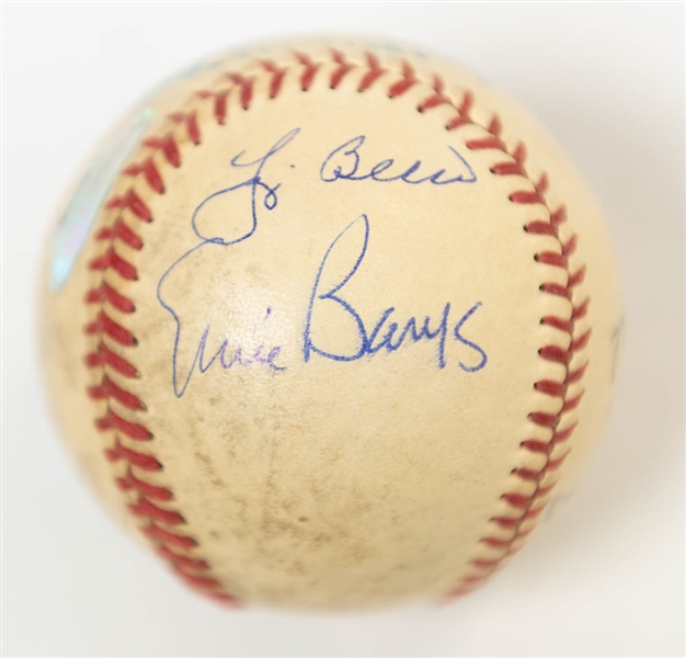 1958 AL All-Star Team Signed Baseball (Berra, Banks, Spahn, Kaline, Aparicio, +4 More) on a reach (William Harridge) OAL Baseball - JSA Auction Letter