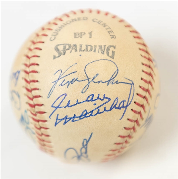 1970-71 NL All-Star Team Signed Baseball (Rose, Brock, Bench, Gibson, Carlton, Jenkins, Marichal, G. Perry, + 3 More) on a Spalding Baseball - JSA Auction Letter