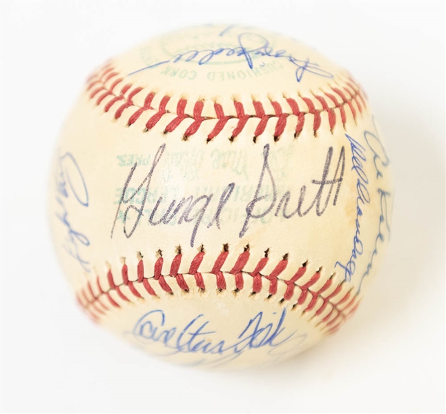 1974-75 AL All-Star Team Signed Baseball (21 Autos inc. Aaron, B. Robinson, F. Robinson, R. Jackson, Kaline, Carew, Perry, Fisk, Palmer, Gossage, Weaver, +10 More) - JSA Auction Letter