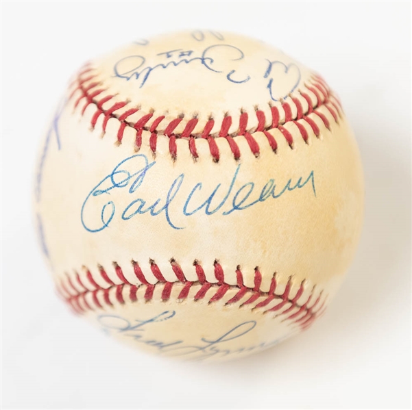1980 AL All-Star Team Signed Baseball (11 Autos inc. Molitor, F. Robinson, R. Jackson, Carew, Fisk, Gossage, Weaver,  Lynn, +3 More) - JSA Auction Letter