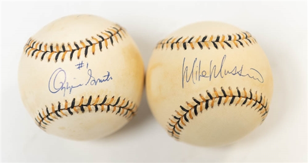 Lot of (2) Signed 1994 Official All Star Baseballs w/ Ozzie Smith, Will Clark, and Mike Mussina - JSA Auction Letter