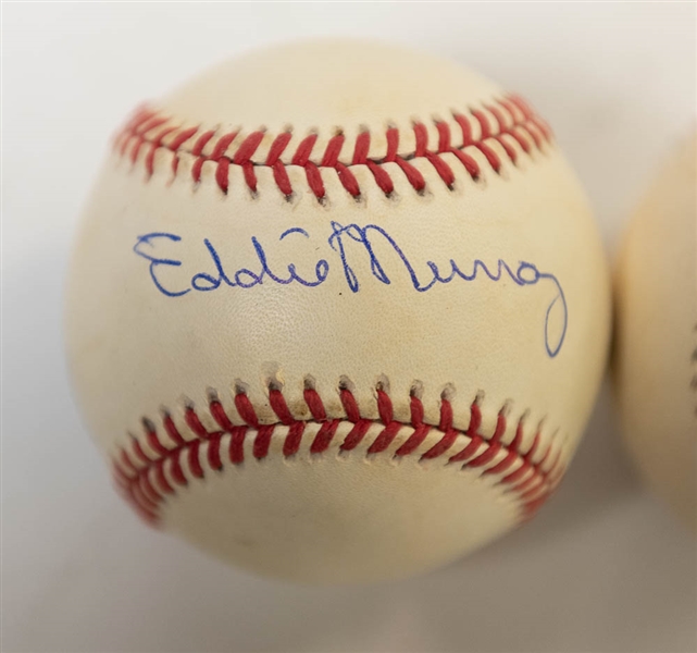 Lot of (2) Signed Official All Star Baseballs - 1984 w/ Eddie Murray and Mike Boddicker; and 2000 w/ Mike Bordick - JSA Auction Letter